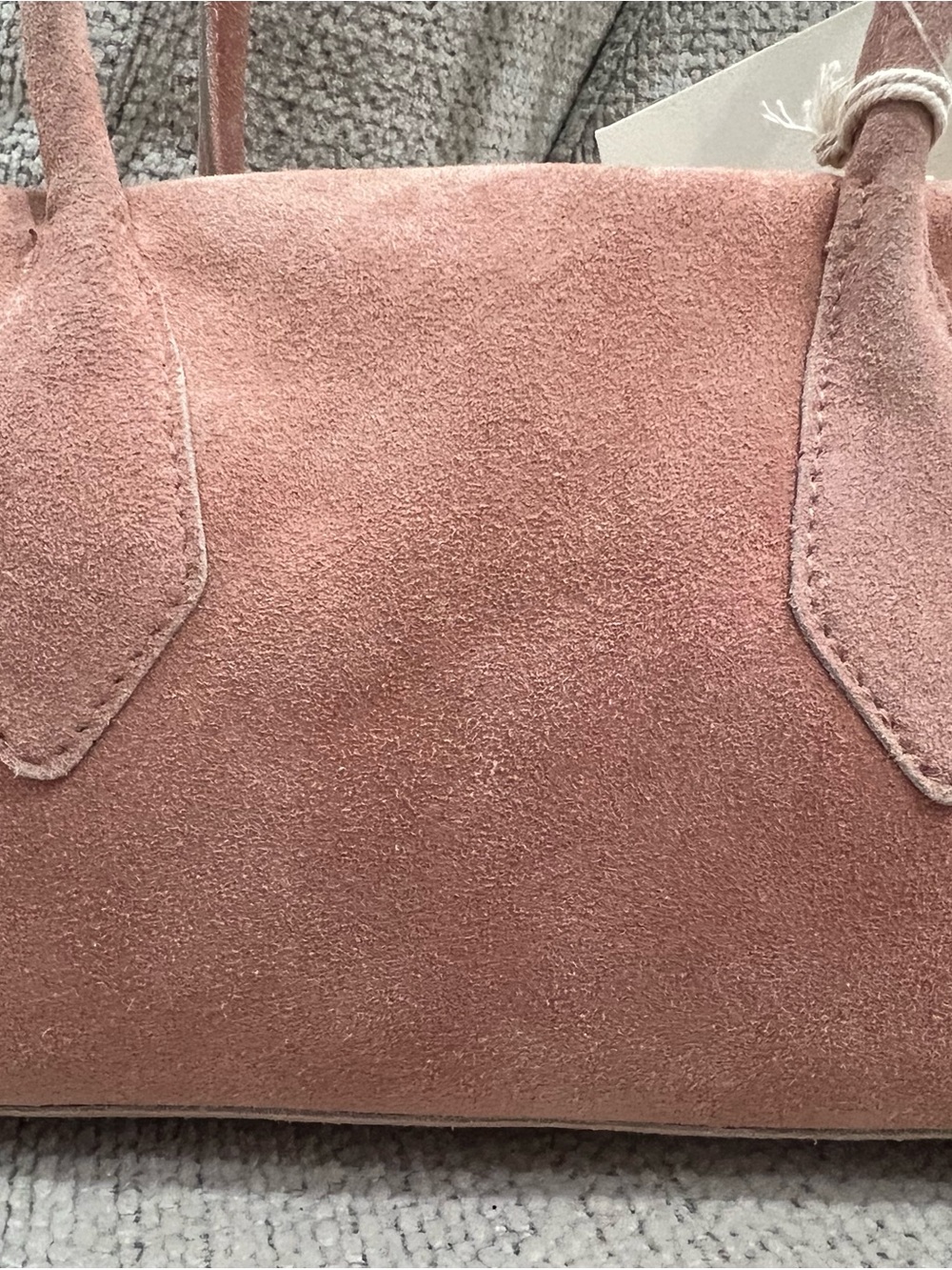 Free People Suede Shoulder Bag in Dusty Pink - Picture 4 of 4